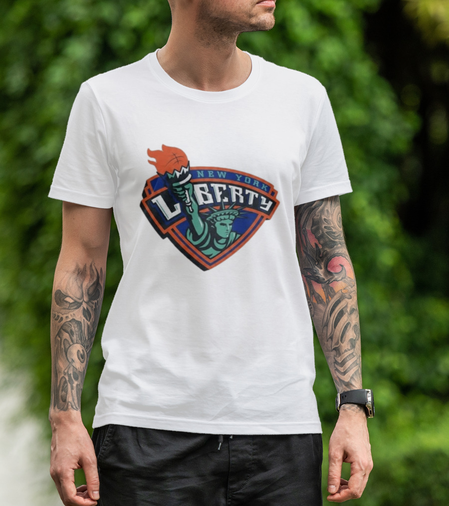 New York Liberty Leonie Fiebich Barclays Center Basketball Team T-Shirt