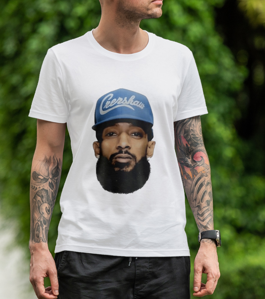 Nipsey Hussle Crenshaw Blue Cap T-Shirt