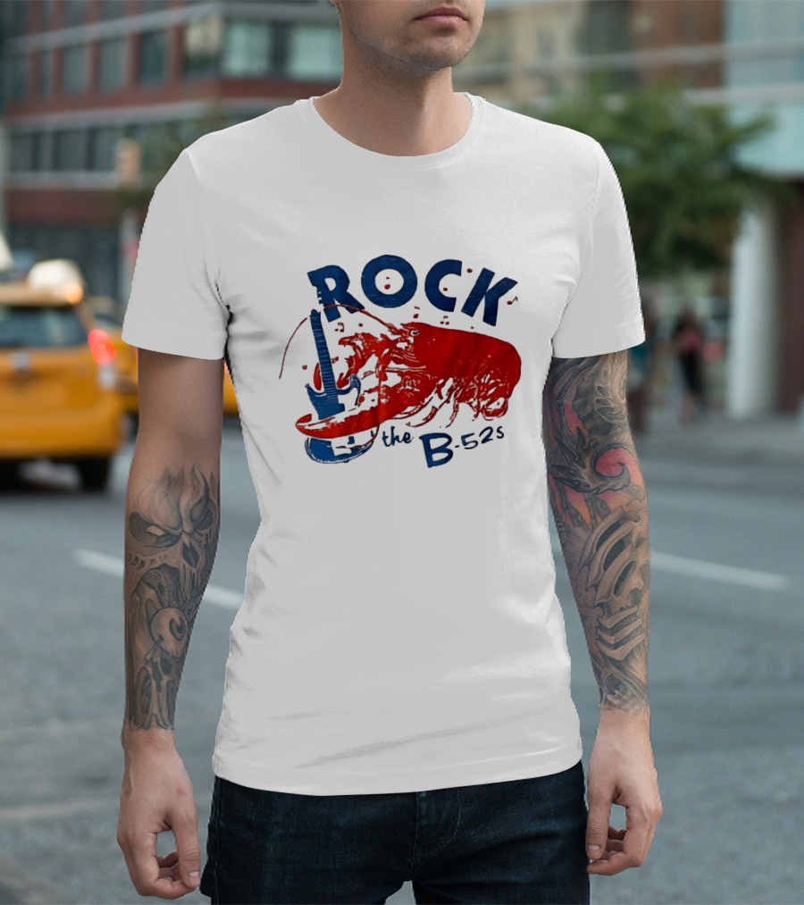Rock The B 52s Lobster Guitar Music T-Shirt