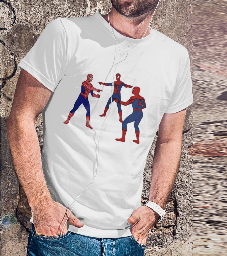 Spiderman Pointing Meme Marvel Superhero Comic Book Iconic Scene 2026 T-Shirt