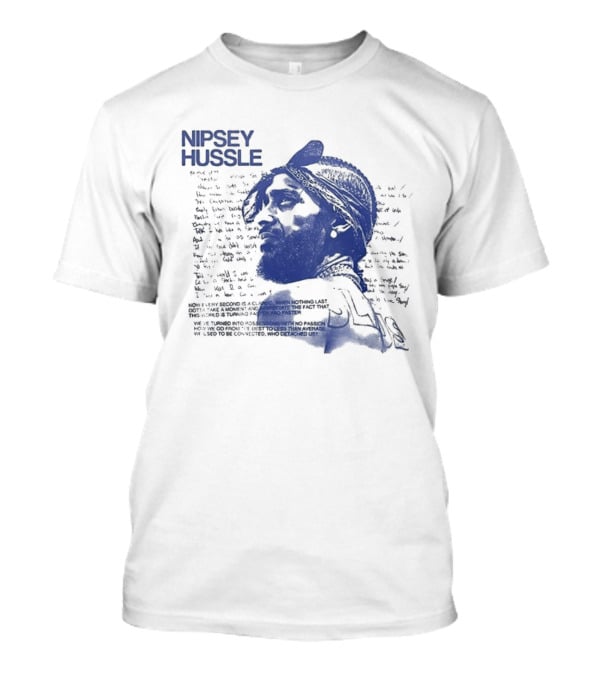 Nipsey Hussle Prolific Edition Blue Typography Profile T-Shirt