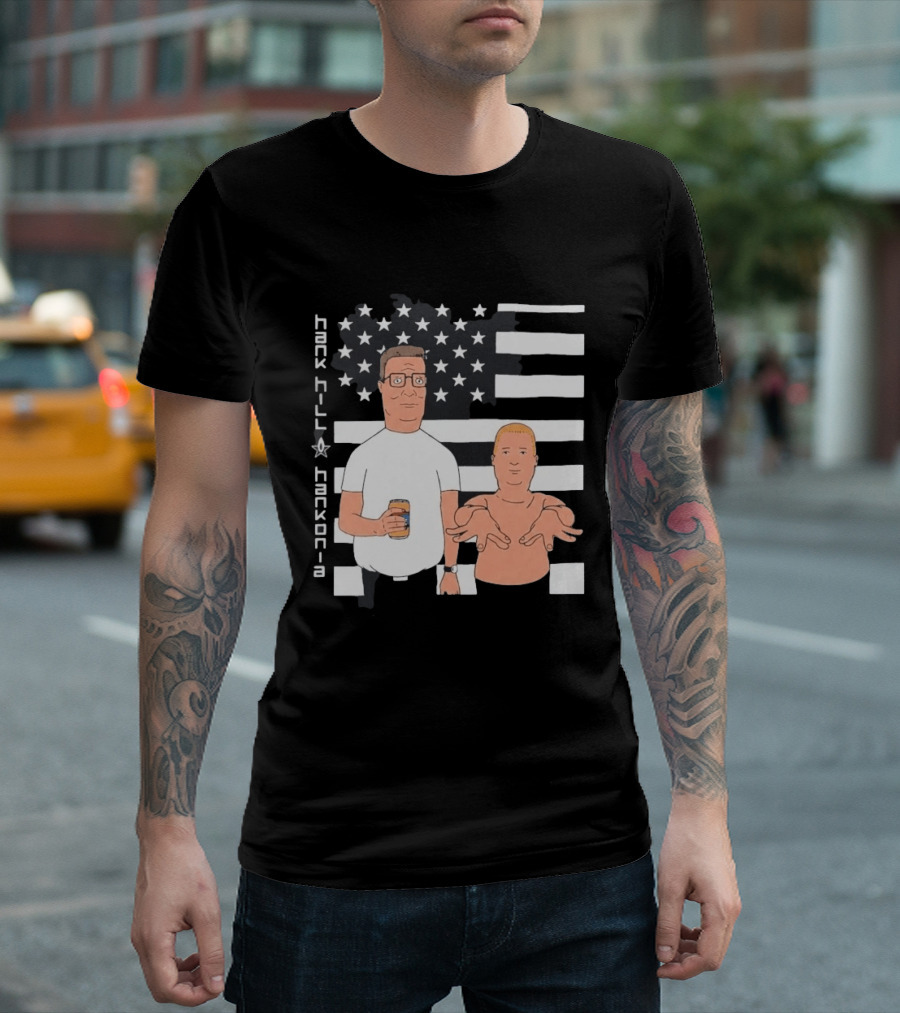 Hank Hill Hankonia American Flag Stars Stripes Characters T-Shirt