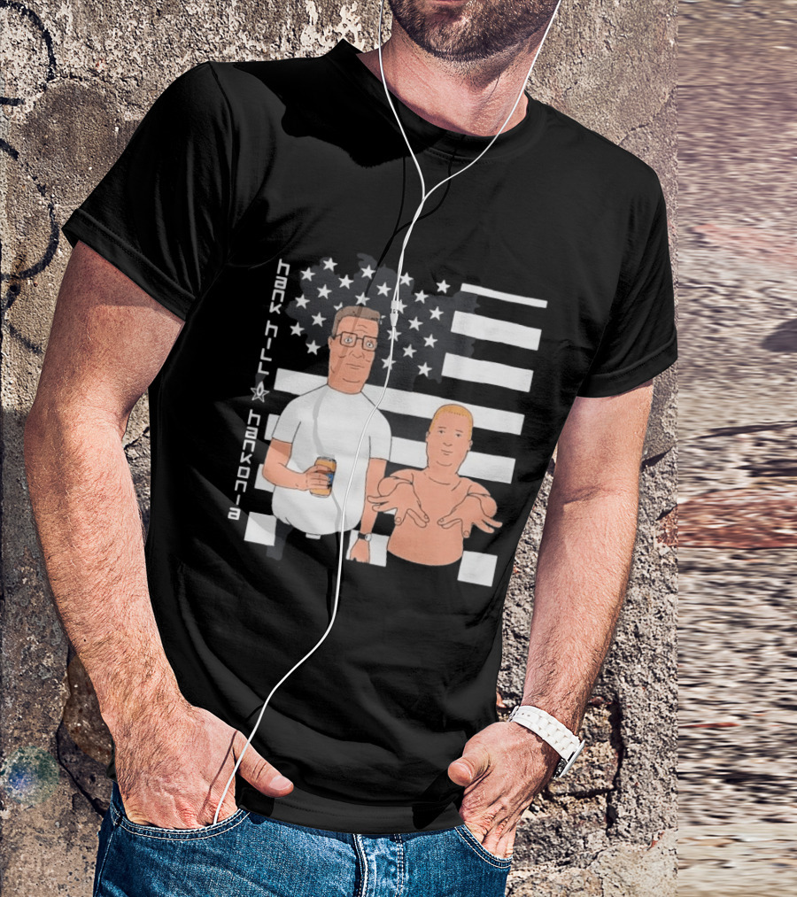 Hank Hill Hankonia American Flag Stars Stripes Characters T-Shirt