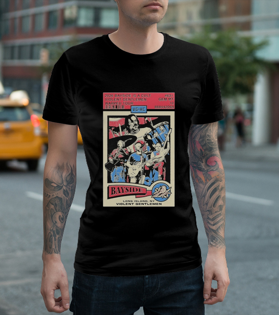 2026 Bayside Is A Cult Violent Gentlemen Warped Tour Long Island NY T-Shirt