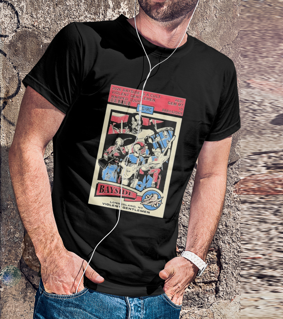 2026 Bayside Is A Cult Violent Gentlemen Warped Tour Long Island NY T-Shirt
