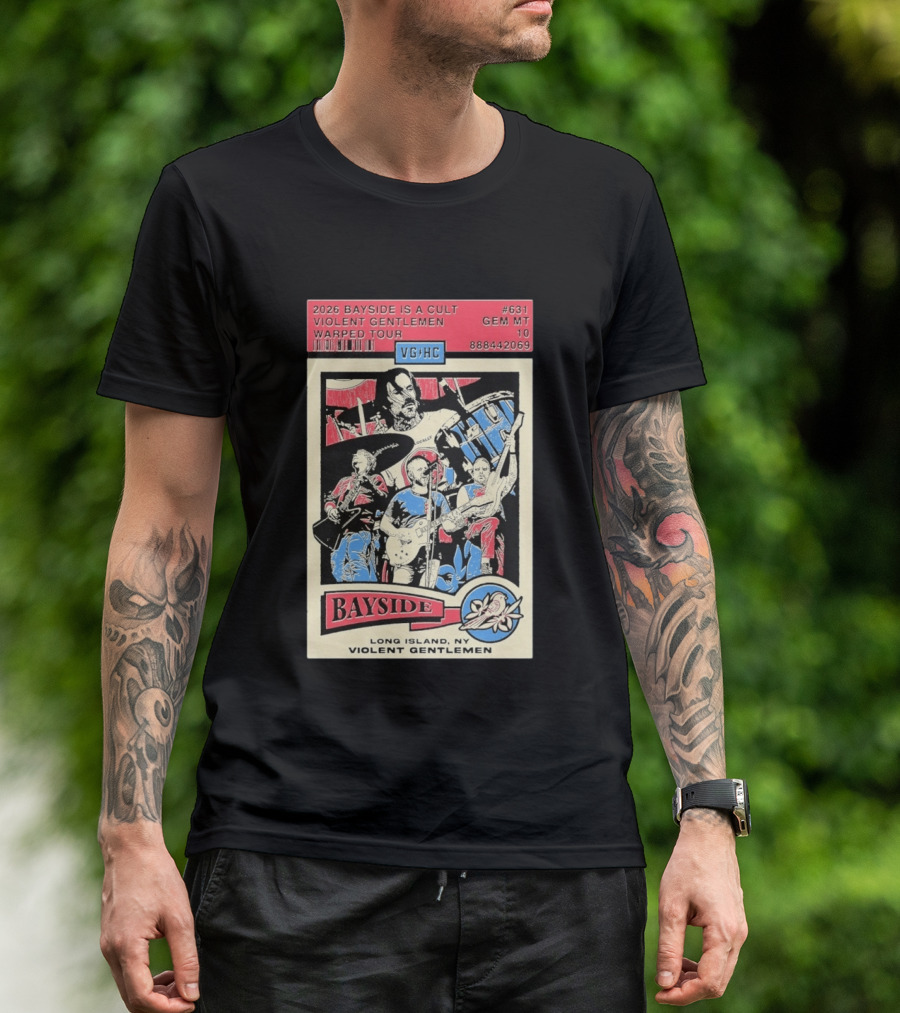 2026 Bayside Is A Cult Violent Gentlemen Warped Tour Long Island NY T-Shirt