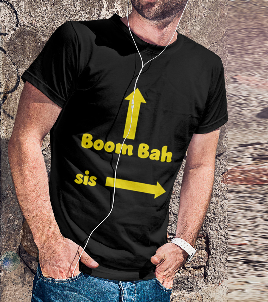 Boom Bah Sis Yellow Arrows Up And Side T-Shirt