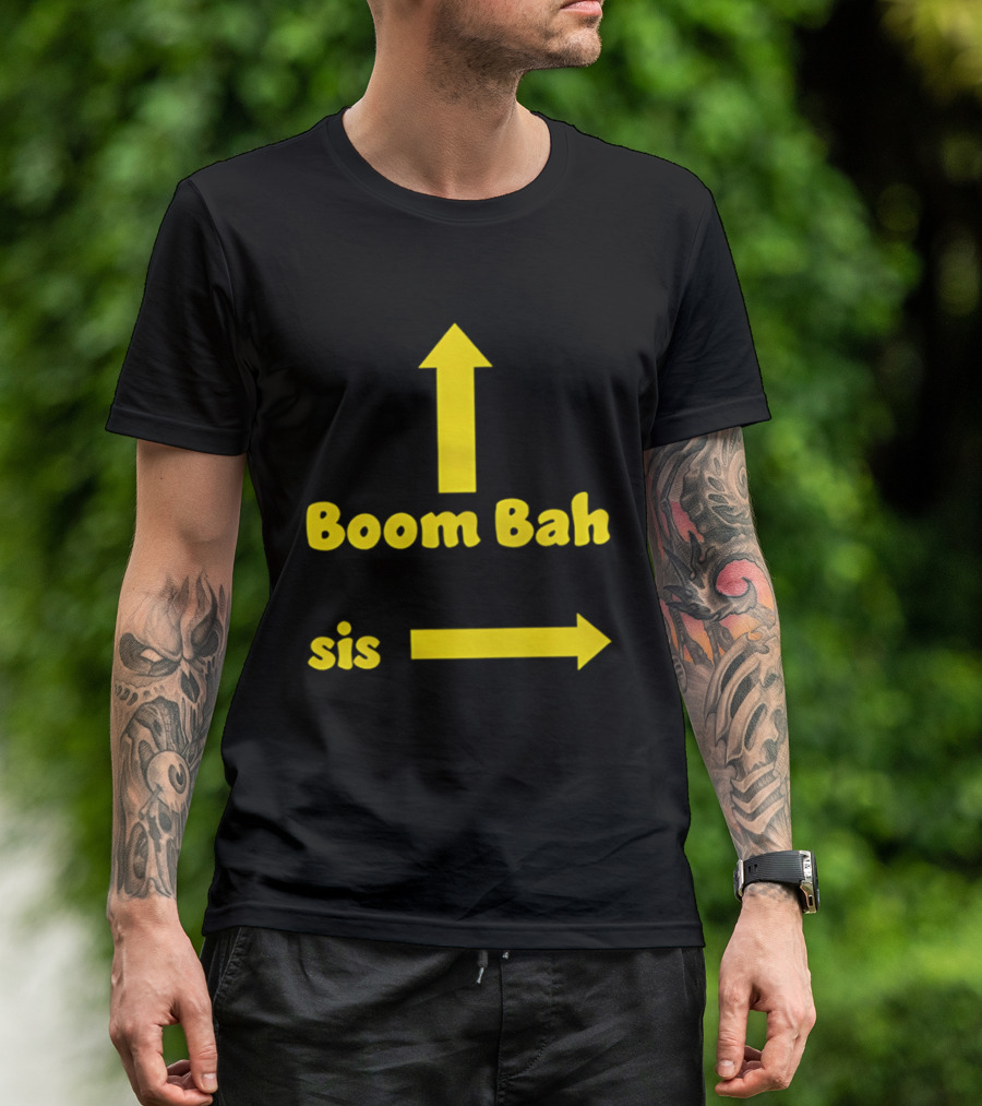 Boom Bah Sis Yellow Arrows Up And Side T-Shirt
