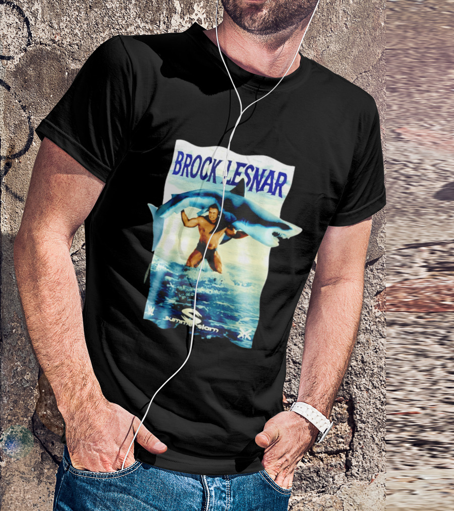 Brock Lesnar SummerSlam 2003 Shark WWE Wrestling Event T-Shirt