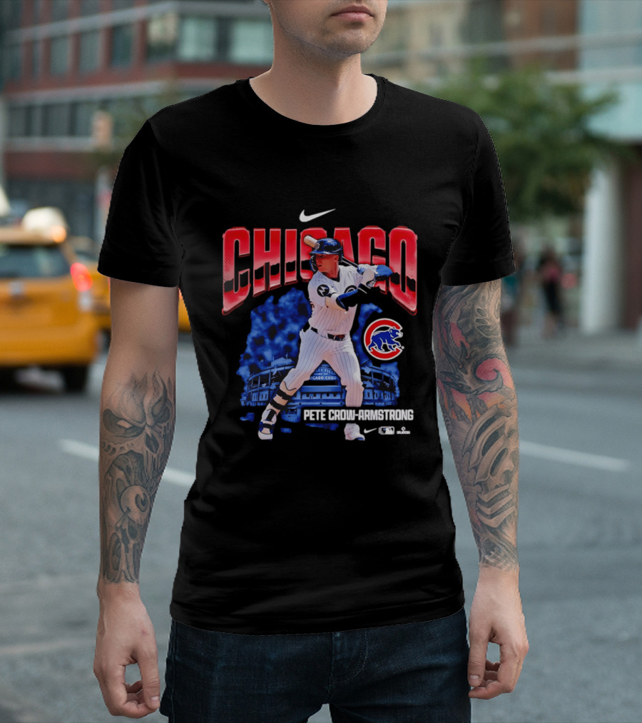 Chicago Cubs Pete Crow Armstrong Nike Wrigley Field Player Action T-Shirt