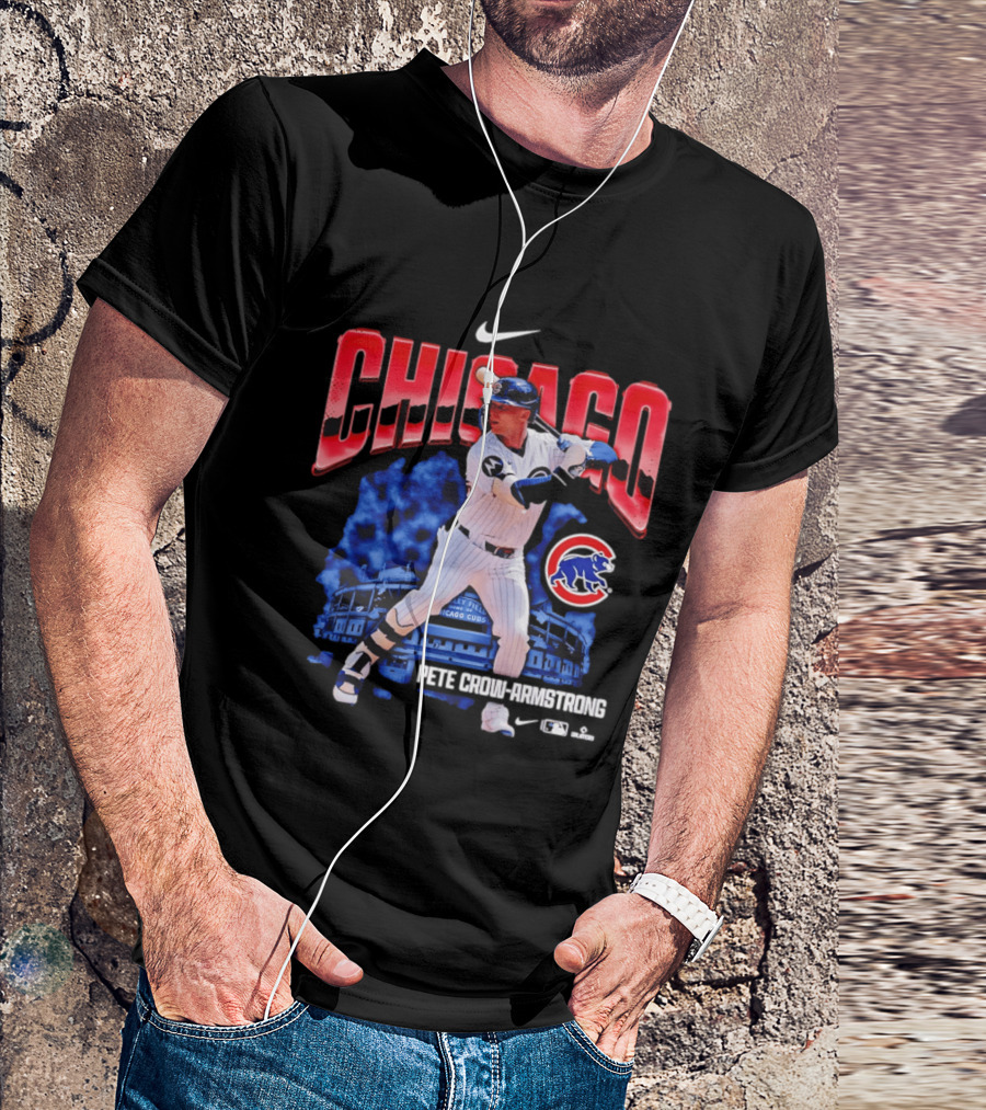 Chicago Cubs Pete Crow Armstrong Nike Wrigley Field Player Action T-Shirt