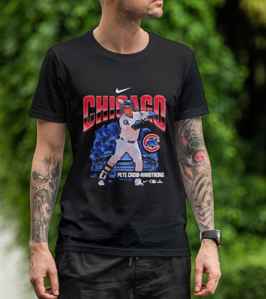 Chicago Cubs Pete Crow Armstrong Nike Wrigley Field Player Action T-Shirt