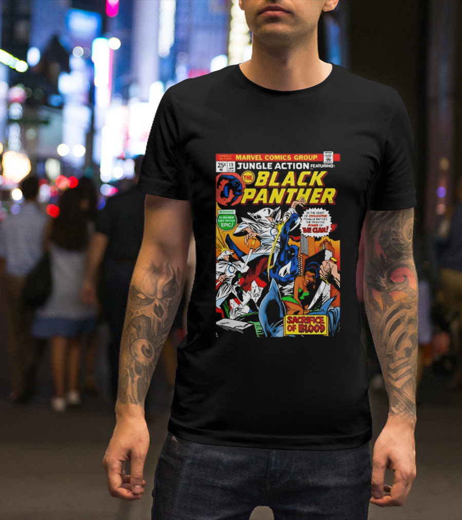 Jungle Action Featuring The Black Panther Marvel Comics Epic Sacrifice Of Blood T-Shirt
