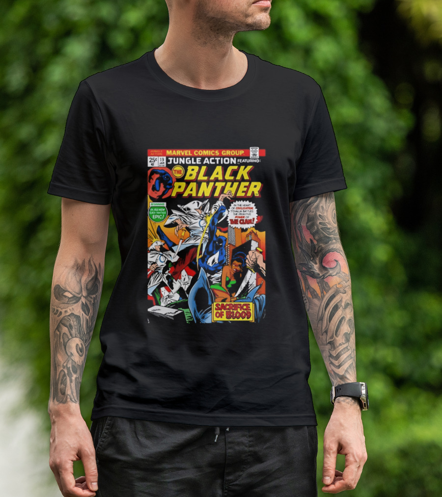 Jungle Action Featuring The Black Panther Marvel Comics Epic Sacrifice Of Blood T-Shirt