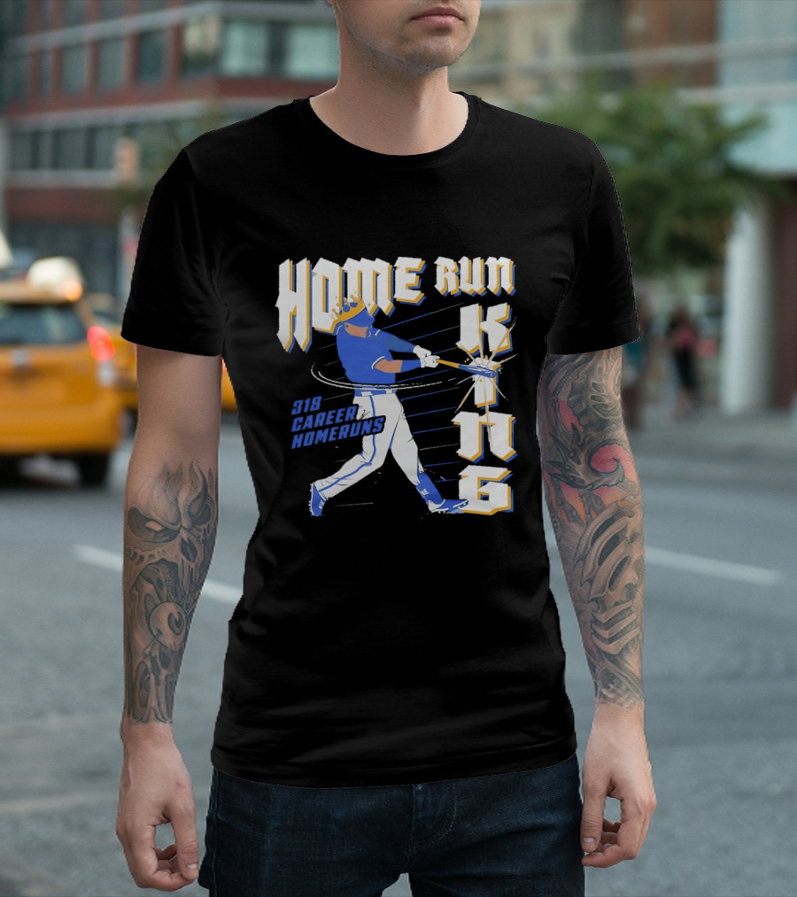 Kansas City Royals Home Run King 318 Career Homeruns Player With Crown T-Shirt