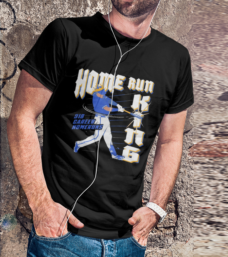 Kansas City Royals Home Run King 318 Career Homeruns Player With Crown T-Shirt