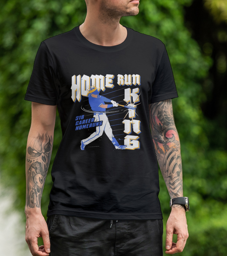 Kansas City Royals Home Run King 318 Career Homeruns Player With Crown T-Shirt