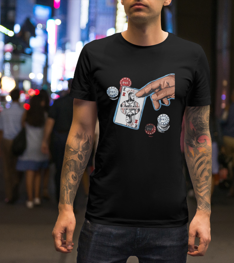 Philadelphia 76ers LeBron James King Playing Card Poker Chip NBA PHI T-Shirt
