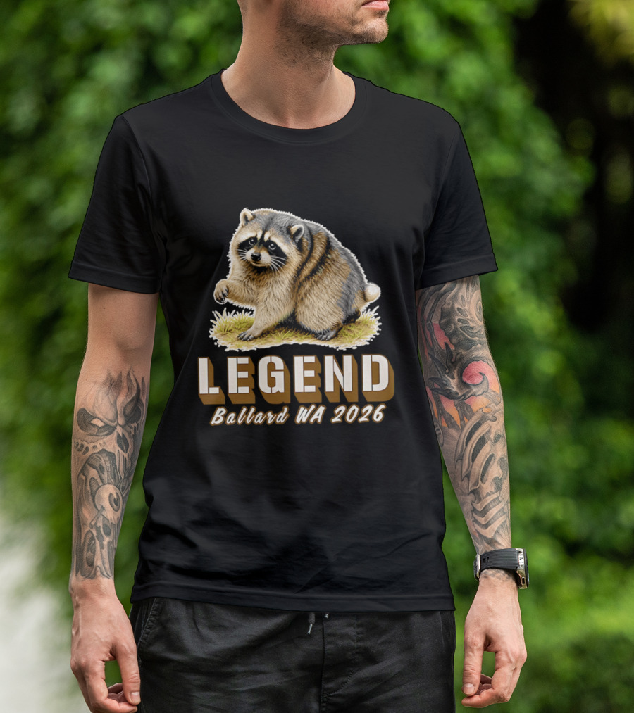 Legend Raccoon Ballard WA 2026 T-Shirt