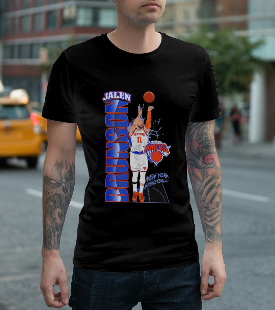 New York Knicks Jalen Brunson Basketball Number 11 T-Shirt