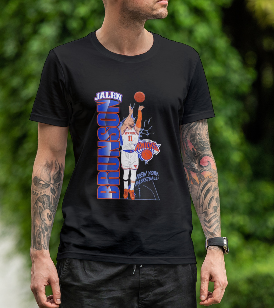 New York Knicks Jalen Brunson Basketball Number 11 T-Shirt