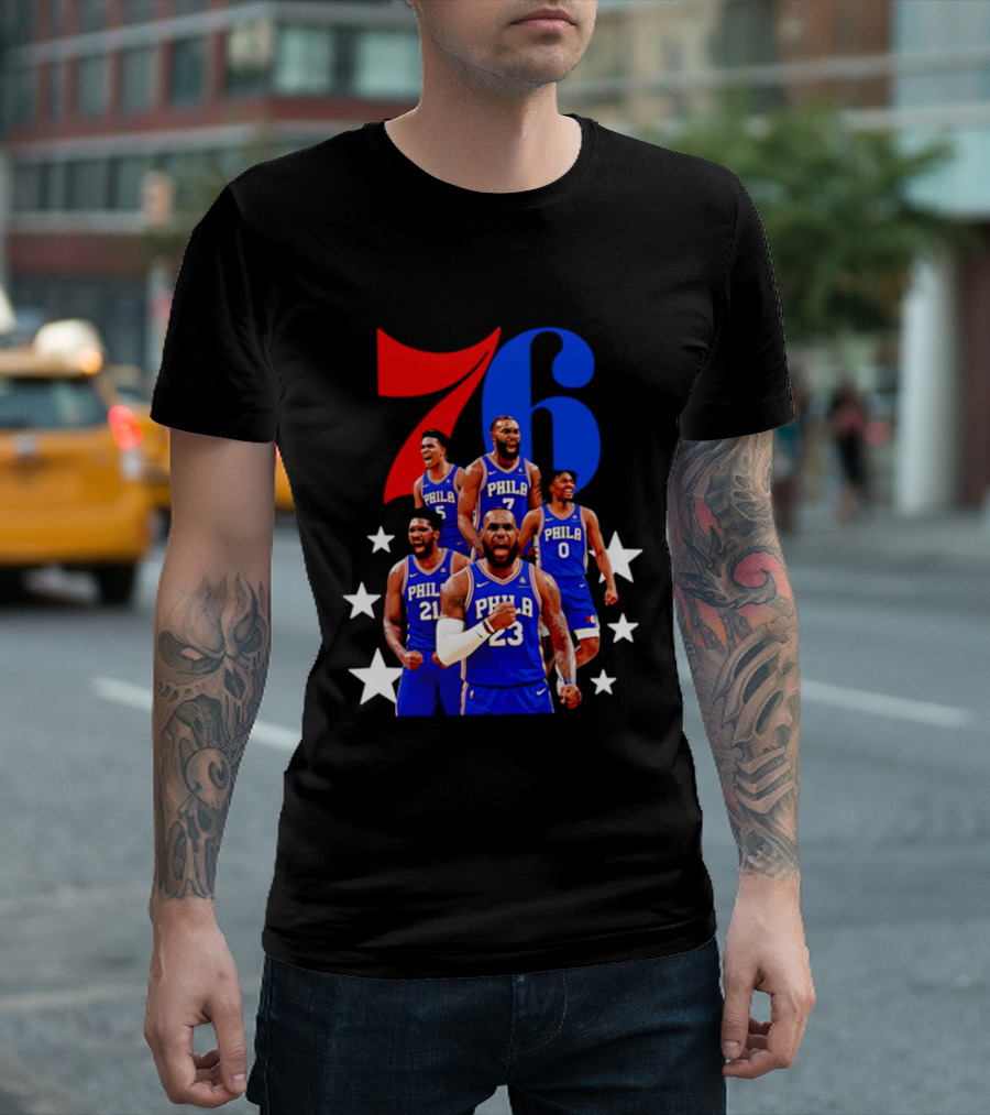 Philadelphia 76ers Players 23 21 7 0 Basketball Team Stars T-Shirt