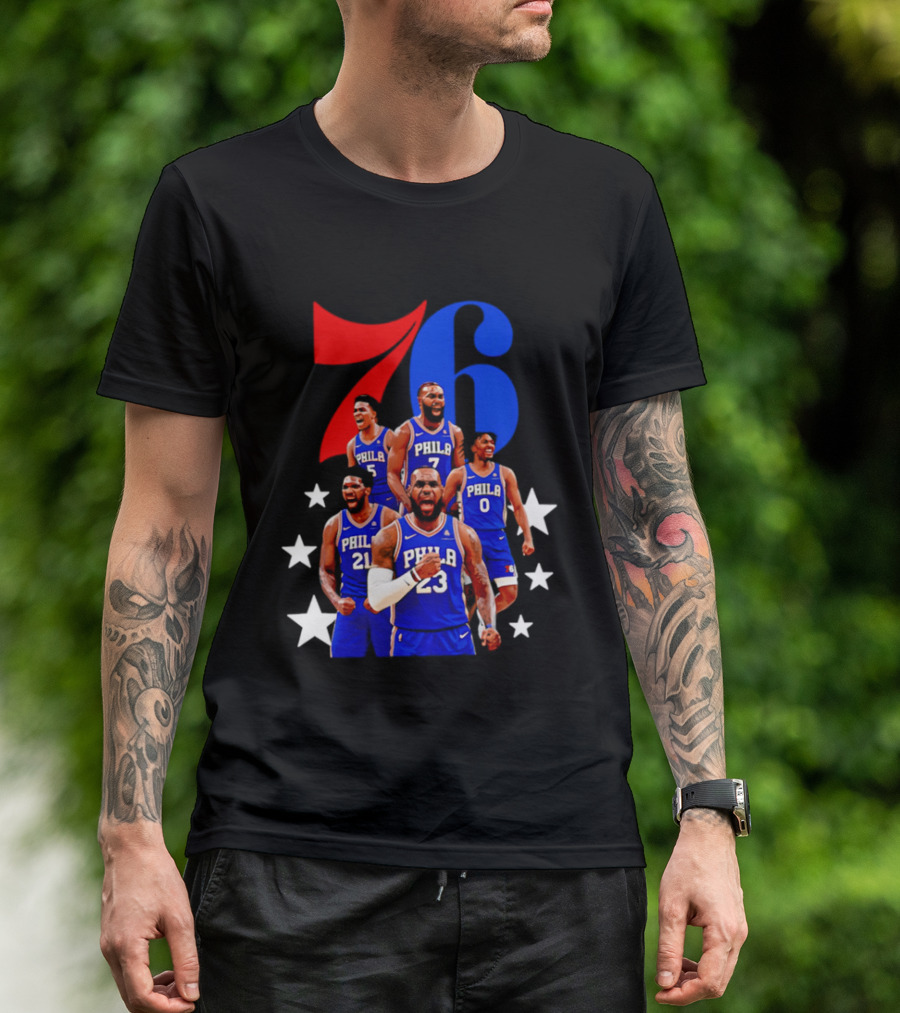 Philadelphia 76ers Players 23 21 7 0 Basketball Team Stars T-Shirt