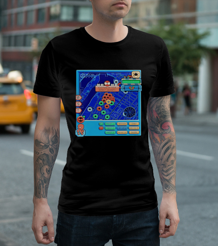 Sighting In Your Direct Vicinity Spider Man Pixel 00.00.00 T-Shirt