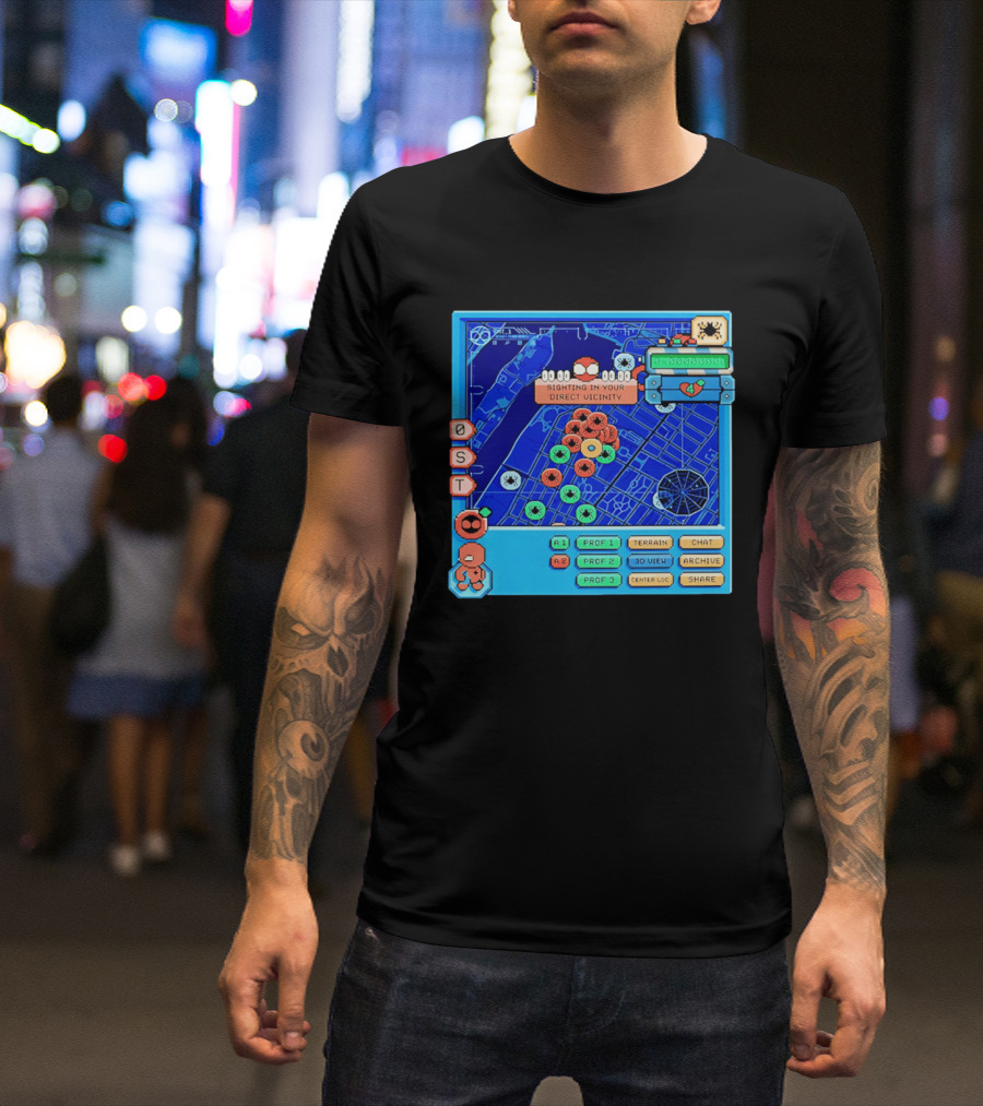 Sighting In Your Direct Vicinity Spider Man Pixel 00.00.00 T-Shirt