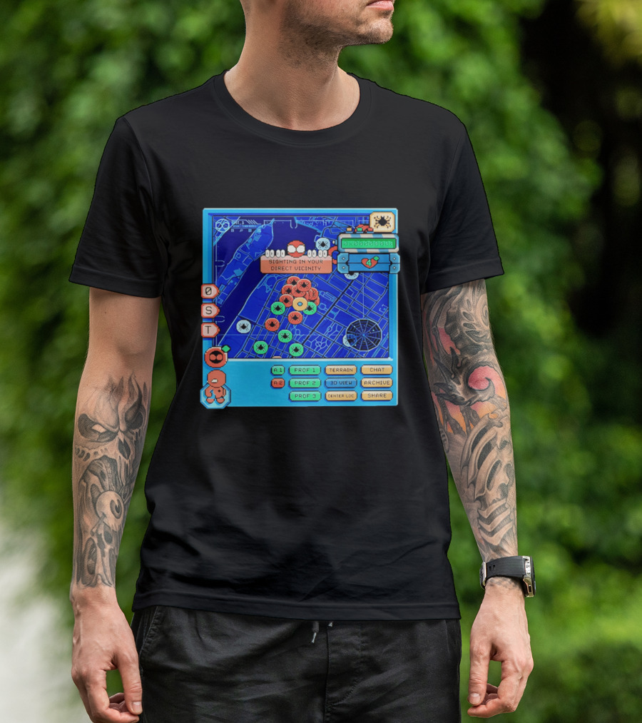 Sighting In Your Direct Vicinity Spider Man Pixel 00.00.00 T-Shirt