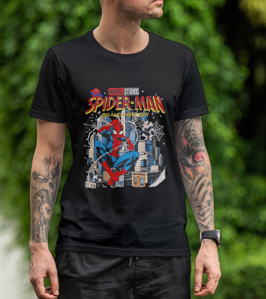 Marvel Studios Spider Man Brand New Day Web Hero City Swing Superhero T-Shirt