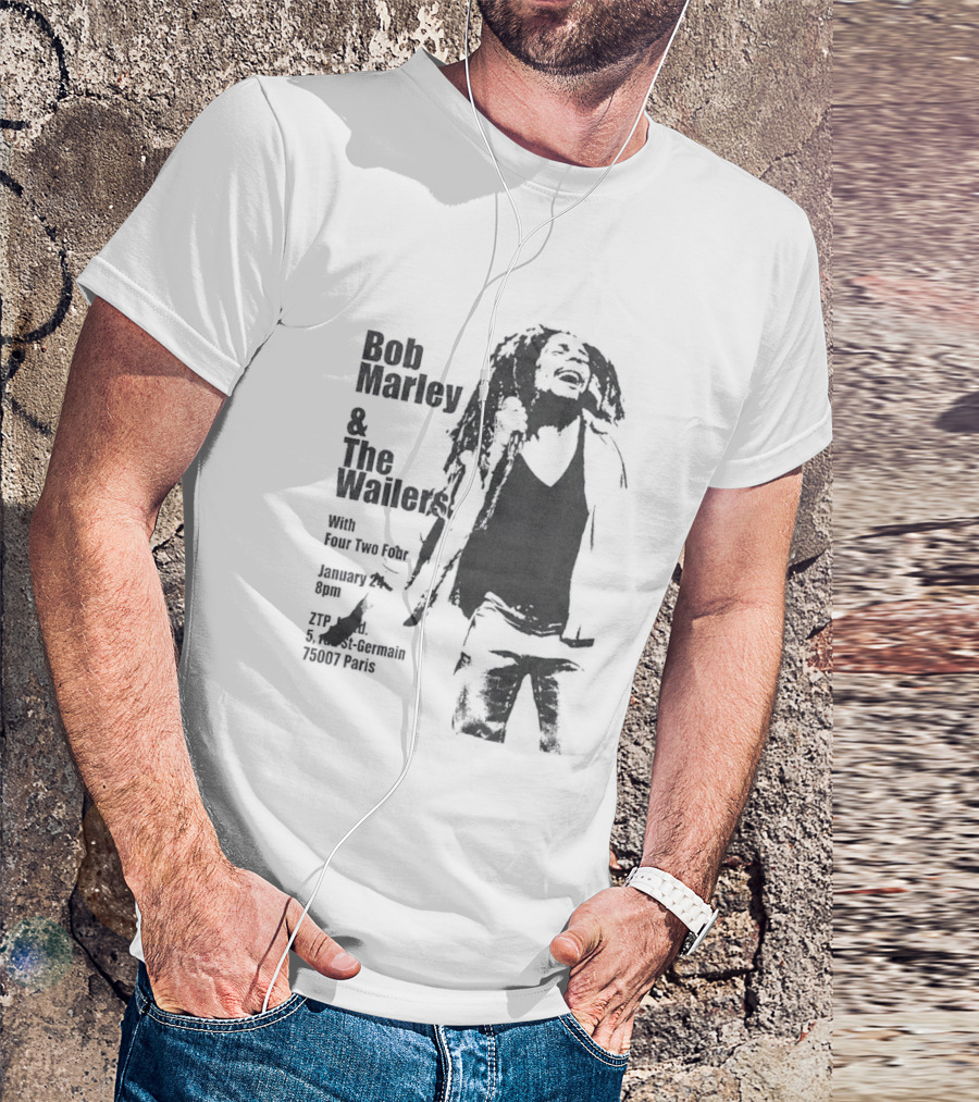 Bob Marley And The Wailers Hurricane Wisdom Kingston Jamaica Performance T-Shirt