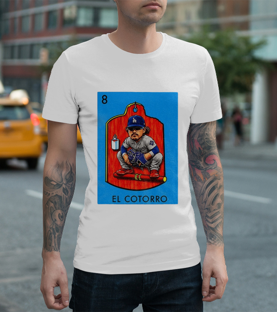 Joe Kelly Dodgers El Cotorro Loteria Card 8 T-Shirt