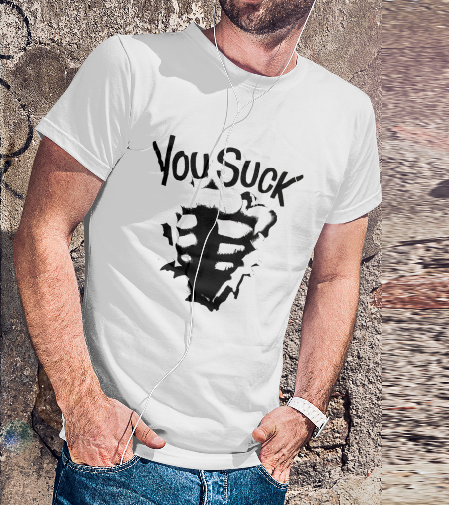 You Suck Horror Skeleton Ribcage T-Shirt