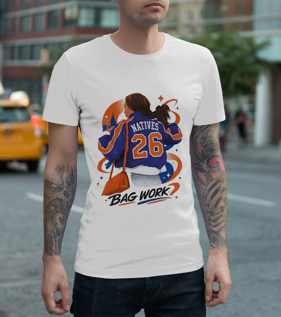 Jordyn Natives 26 Bag Work New York Knicks T-Shirt