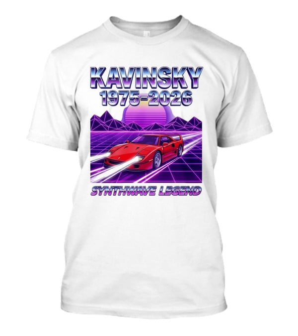 Kavinsky 1975 2026 Synthwave Legend Vaporwave Retro Car Aesthetic T-Shirt