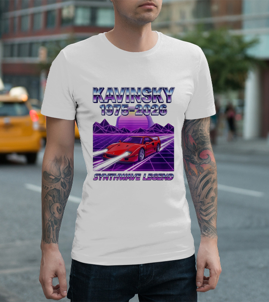 Kavinsky 1975 2026 Synthwave Legend Vaporwave Retro Car Aesthetic T-Shirt