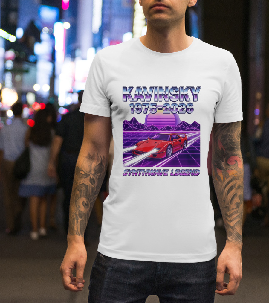 Kavinsky 1975 2026 Synthwave Legend Vaporwave Retro Car Aesthetic T-Shirt
