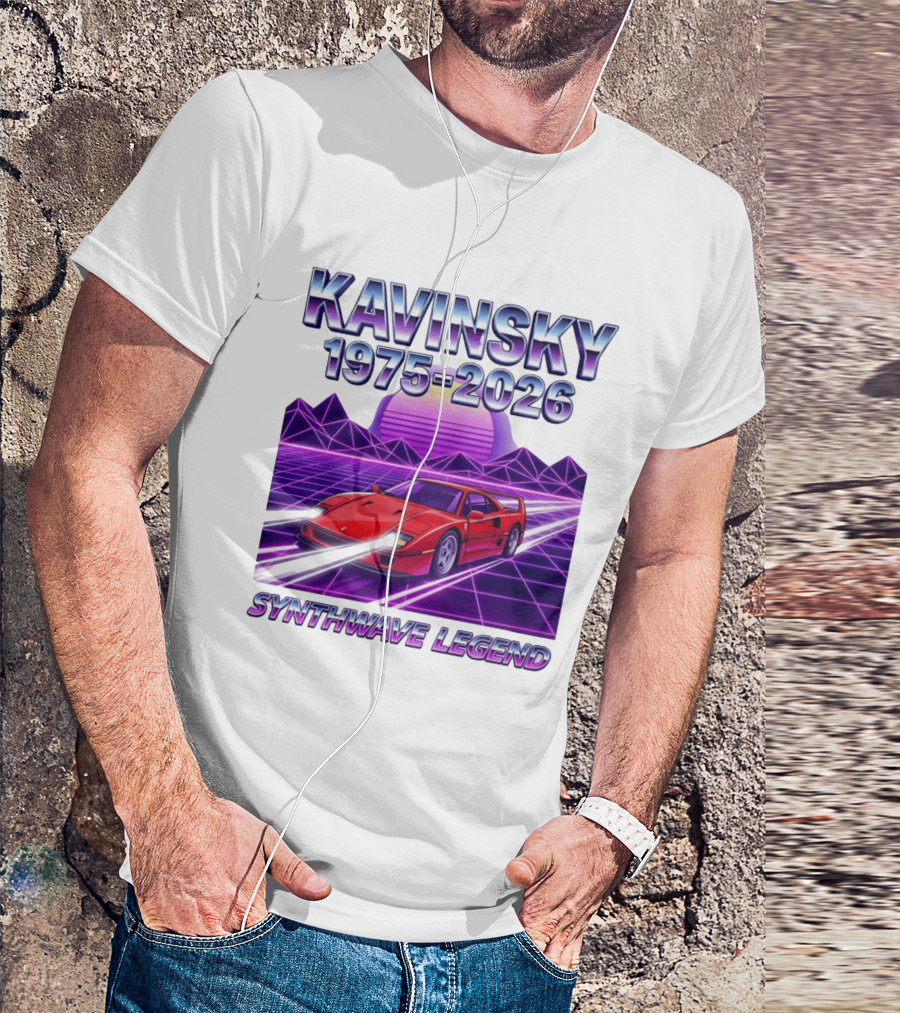 Kavinsky 1975 2026 Synthwave Legend Vaporwave Retro Car Aesthetic T-Shirt