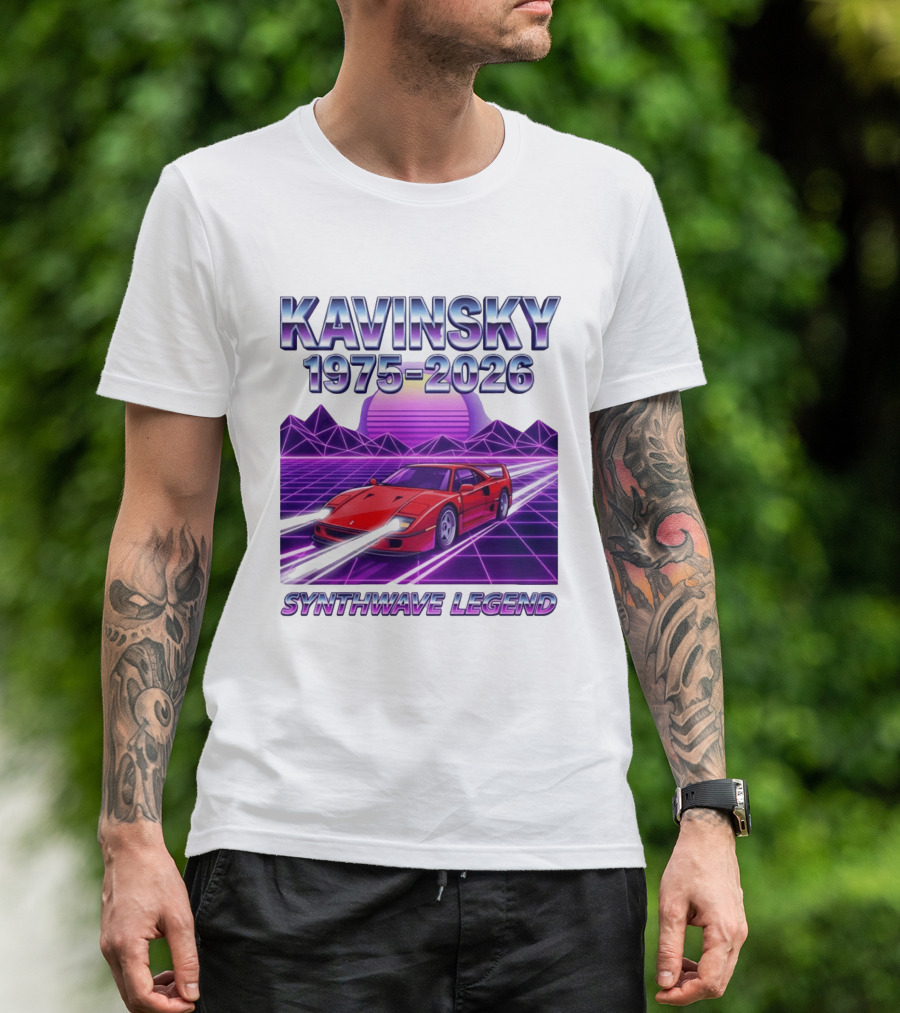 Kavinsky 1975 2026 Synthwave Legend Vaporwave Retro Car Aesthetic T-Shirt