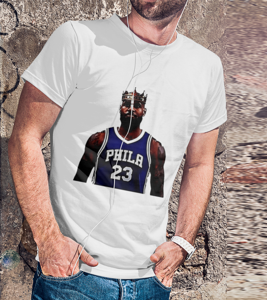 LeBron James Crown PHILA 23 Jersey Philadelphia 76ers Basketball T-Shirt