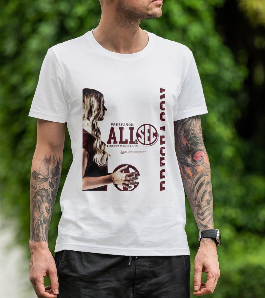 Preseason All SEC Lindsey Mangelson Mississippi State Volleyball 2026 T-Shirt