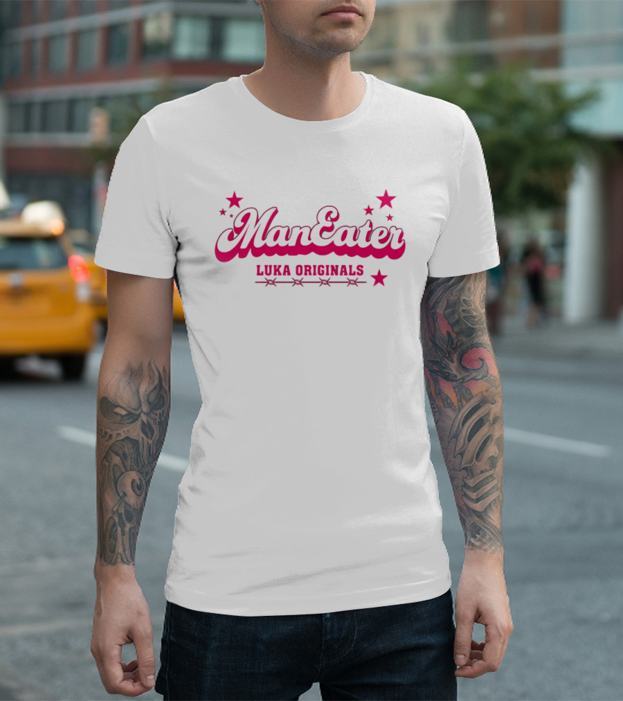 Man Eater Stars Luka Originals Bold Pink Sporty T-Shirt