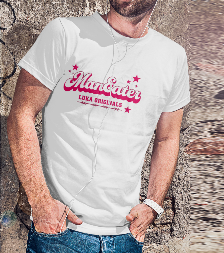 Man Eater Stars Luka Originals Bold Pink Sporty T-Shirt