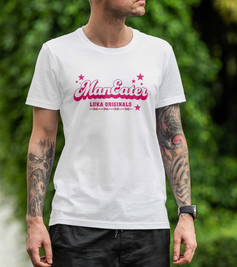 Man Eater Stars Luka Originals Bold Pink Sporty T-Shirt