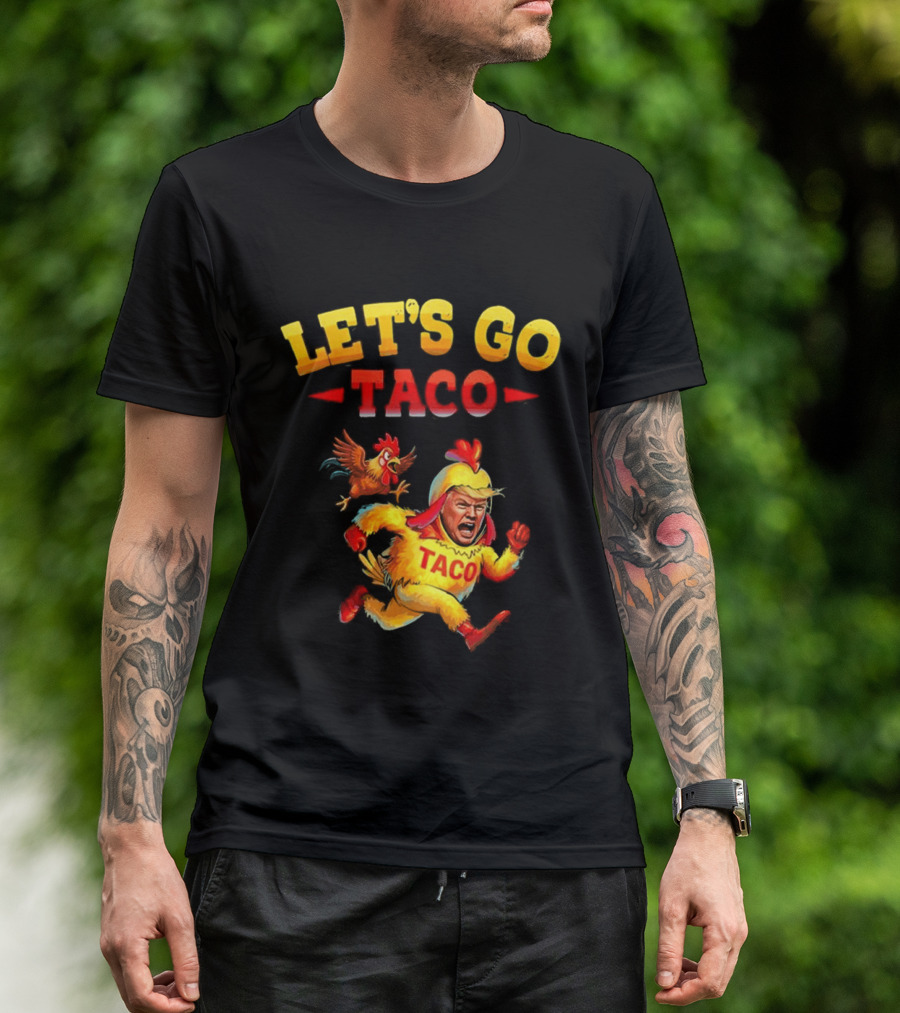 LET'S GO TACO Chicken Costume Running Man T-Shirt