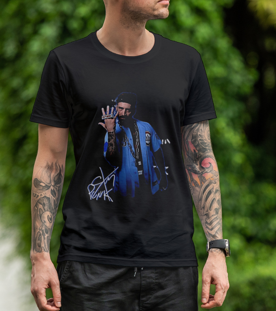 CM Punk WWE Signature Look With Chicago Baseball Jersey And Tattoos T-Shirt