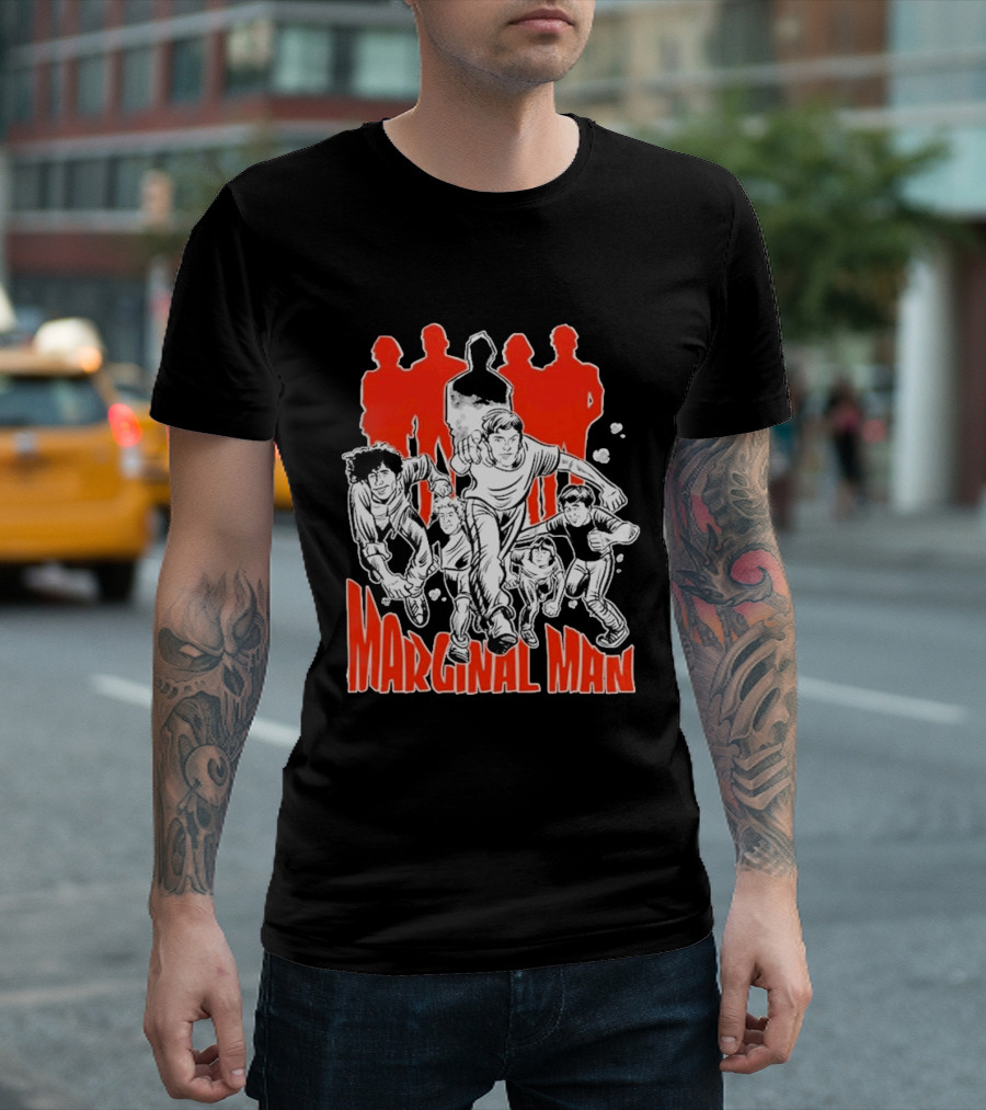 Marginal Man Identity Comic Style Group Of Characters T-Shirt