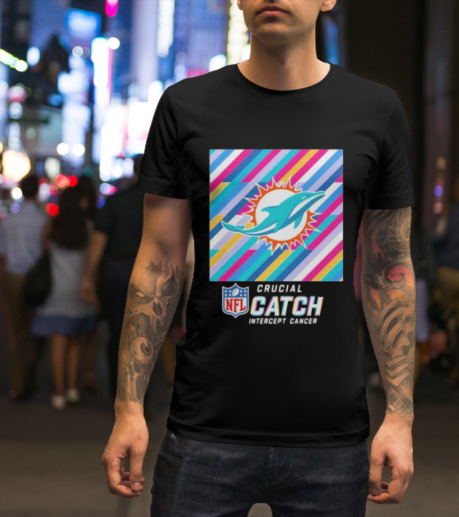 Crucial Catch Intercept Cancer NFL Miami Dolphins 2024 T-Shirt