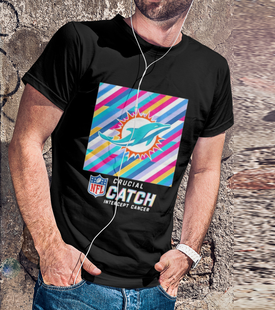 Crucial Catch Intercept Cancer NFL Miami Dolphins 2024 T-Shirt